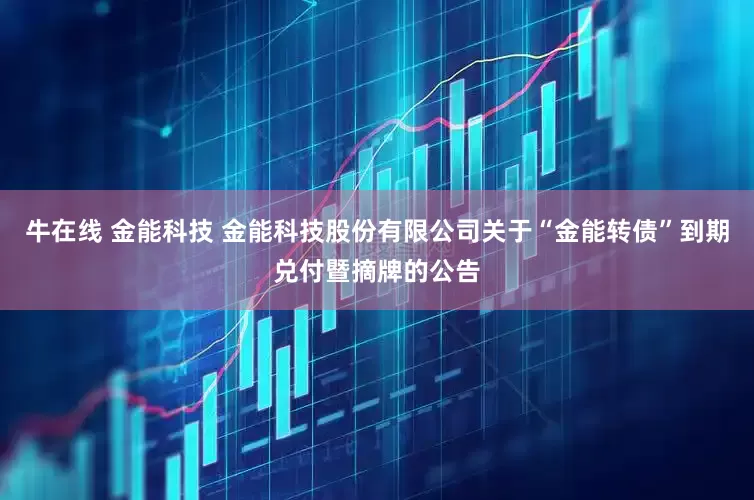 牛在线 金能科技 金能科技股份有限公司关于“金能转债”到期兑付暨摘牌的公告