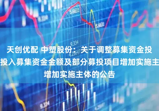 天创优配 中塑股份：关于调整募集资金投资项目拟投入募集资金金额及部分募投项目增加实施主体的公告